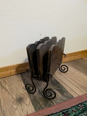 Servilletero Vintage Madera Mesa Decoración Oficina Foto 1 de 4