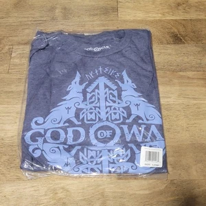 God Of War Large Blue Graphic Tee NIP - Picture 1 of 2