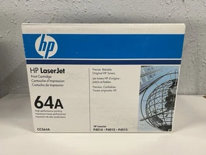 Original OEM HP 64A schwarzer Toner CC364A versiegelte Box - blau und weiß Stil Box - Bild 1 von 2
