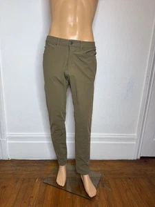 Lululemon ABC Trouser Slim Fit Warpstreme Men's Pants Size 32X31.5 Khaki - Picture 1 of 9