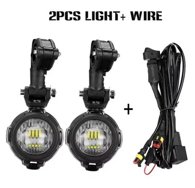 Coppia fari LED moto 40W fendinebbia ausiliari lampeggianti fari supplementari - Immagine 1 di 4