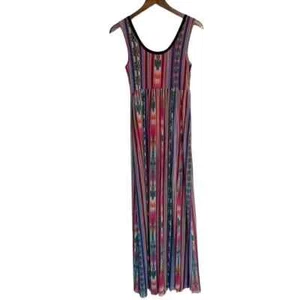 Weston Wear Women’s Long Dress Small Aztec Boho Maxi Sleeveless Pink - Picture 1 of 15