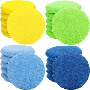 20 Pieces Cars Microfiber Wax Applicator Pads Foam Bulk 5 Inch Diameter round Po - Picture 1 of 12