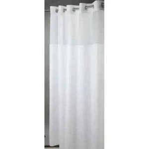 Shower Curtain - Hookless Madison White - White/Shear Window 71" x 77"