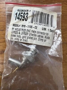 RF Industries BNC Male Connector RFB-1106-C2 LOT OF 25 - Picture 1 of 3