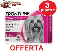 Frontline TRI-ACT 3 pipette antiparassitario per cane di 2-5 kg NEW