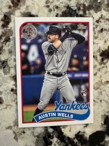 2024 TOPPS MLB 35TH ANNIVERSARY ROOKIE CARD NEW YORK YANKEES AUSTIN WELLS 89B236 - Picture 1 of 1