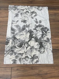 Sheridan Pillowcase /Cushion Cover Grey Floral & Stripes 50cmx75cm 100% Cotton - Picture 1 of 4
