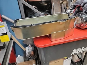 WEIAND FABRICATED OIL PAN KIT,6 QUART,GOLD,7.25" DEPTH,58-79 SBC CIRCLE TRACK - Picture 1 of 5