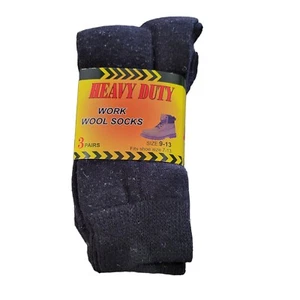 New 3 Pairs Mens Winter Heavy Duty Warm Work Wool BOOTS Socks Cotton Size 9-13 - Picture 1 of 4