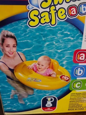 Bestway Swim Safe Triple Ring Baby Seat Age 0-1 Diaper Style Seat NEW - Image 1 of 4