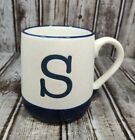 Unbranded Pottery "S"  Initial Letter Monogram Coffee Tea Mug Cup