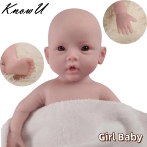 47CM Ganzkörper Silikon Baby Mädchen Wiedergeburt Puppe Neugeborenes Baby - Picture 1 of 15