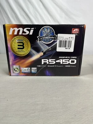 R5450-MD1GD3H/LP(Split) MSI ATI Radeon HD 5450 1GB 64-Bit Video Graphics Card - Image 1 of 4