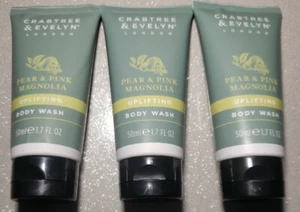 Crabtree & Evelyn Pear & Pink Magnolia 1.7 fl oz Uplifting Body Wash - Lot Of 3 - Picture 1 of 3