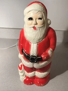 Vintage 13" Blow Mold Santa..1950's/60's Union Products Inc With Light - Picture 1 of 11