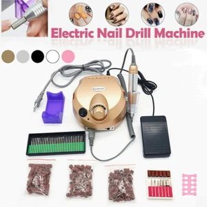 Electric Nail File Drill Bits Tool Acrylic Pedicure Manicure Machine 35000RPM AU - Picture 1 of 15