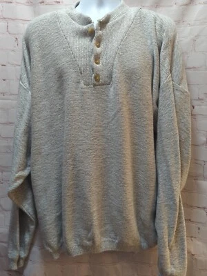 Trader Bay vintage Men's heathered gray sweater XLT USA made cotton pullover - Image 1 of 4