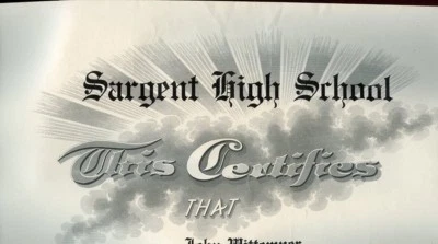 2 Large Nebraska School Diplomas - 1915 & 1917 - WITTENMEYER Family (John)  - Image 1 of 4