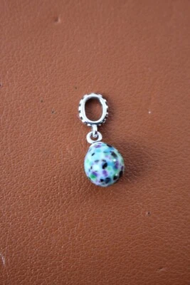 Retired Authentic Pandora Blue Speckled Beauty Dangle Charm 791601 - Image 1 of 4