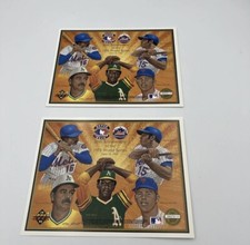 2 1993 UPPER DECK HEROES OF BASEBALL 1973 WORLD SERIES 20th PROMO SHEET NY METS