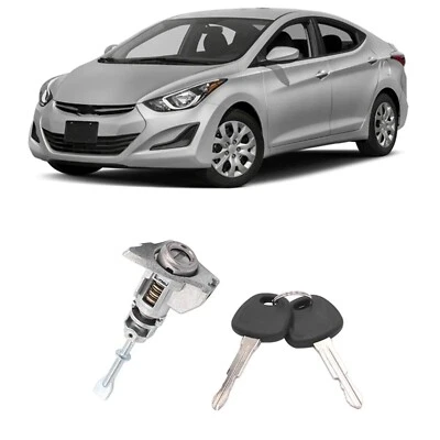 Cilindro de bloqueo de puerta para Hyundai Elantra 2011-2016 81970-3XA00 con 2 llaves coche plateado Foto 1 de 4