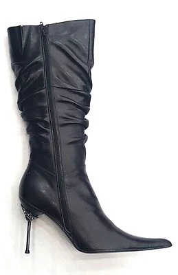 BOTAS MUJER BRONX TODO NEGRO METALIZADO TALLA 40/10 Foto 1 de 2