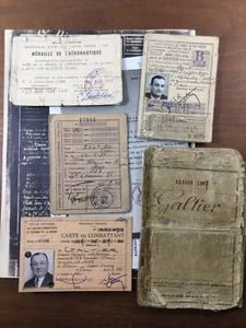 Family Galtier Rare Ensemble of Documents On Roger Galtier WW2 Guerre - Picture 1 of 6
