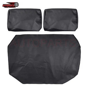 3x Black Front Leather Seat Cover For Club Car PRE-2000 DS Golf Cart FREE SHIP - Picture 1 of 10