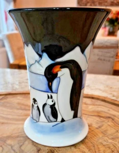 Moorcroft RARE 'Family on Ice' fine art pottery by Nicola Stanly, signed - Picture 1 of 6