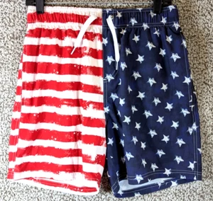 Trunks Surf and Swim Co. Costume da bagno uomo taglia small bandiera americana abbigliamento spiaggia - Foto 1 di 9
