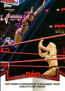 2018 Topps WWE Womens Division Memorable Matches Moments #RAW- 8 Sasha Banks - Imagen 1 de 2