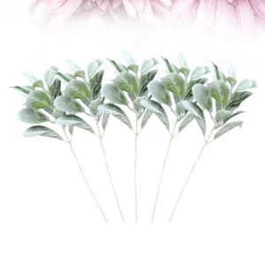 5 Pcs Simulated Hair Transplant Rabbit Ear Leaves Flower Arrangement Supplies - Picture 1 of 11