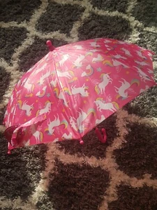 children girl umbrella poney unicorn pink - Picture 1 of 3