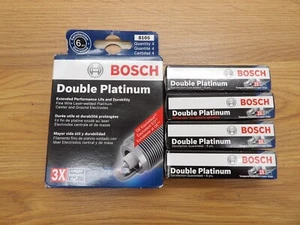 Box Of 4 Spark Plugs - Double Platinum Bosch 8105-NEW - Picture 1 of 3