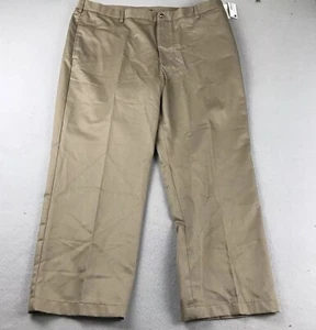 Van Heusen Pants Mens 42X29 Brown Classic Fit Flat Front Tapered Leg NWT - Picture 1 of 12