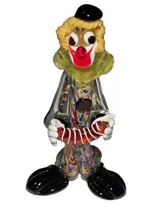 Vintage Murano Circus Clown Art Glass Italy Hand Blown 9" Tall Figurine - Picture 1 of 12