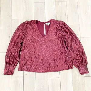Blusa Evereve roja con volantes manga abullonada - Imagen 1 de 6