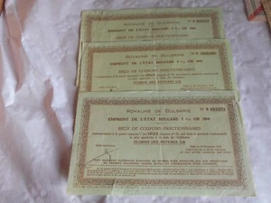 Vintage Aktienzertifikat Aktienanleihen bulgarische Goldkreditquittungen 1904 - Bild 1 von 2