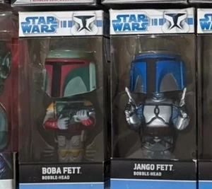Star Wars JANGO FETT and BOBA FETT - Funko Wacky Wobbler Bobble-head Lot - Picture 1 of 3