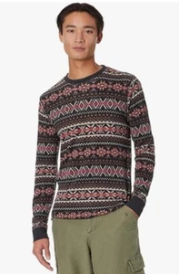 Lucky Brand Thermal Custom Dye Crew Neck Shirt Mens XL Long Sleeve NWT $69.50 - Picture 1 of 5