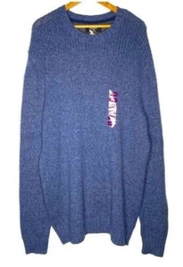 Method Chunky Knit Pullover Sweater Long Sleeves Round Neck Blue Mens XL NEW $80 - Picture 1 of 6