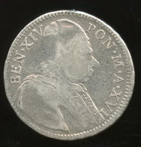 Vatican Benedict XIV (1740-1758) Doppio Giulio 1755 XVI KM# 17 - Picture 1 of 2