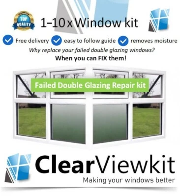 1-10 x Window kit Clears Condensation Failed Blown Double Glazing Window Repair - Image 1 of 4