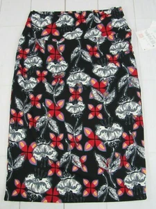 Cassie negro floral Lularoe para mujer talla pequeña nuevo con etiquetas - Imagen 1 de 3