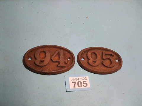 Vintage Iron House Number X 2 Cover