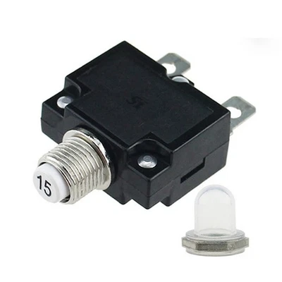 Thermal Circuit AC DC 15A Boat Industrial Overcurrent Protection Panel Mounting - Image 1 of 4