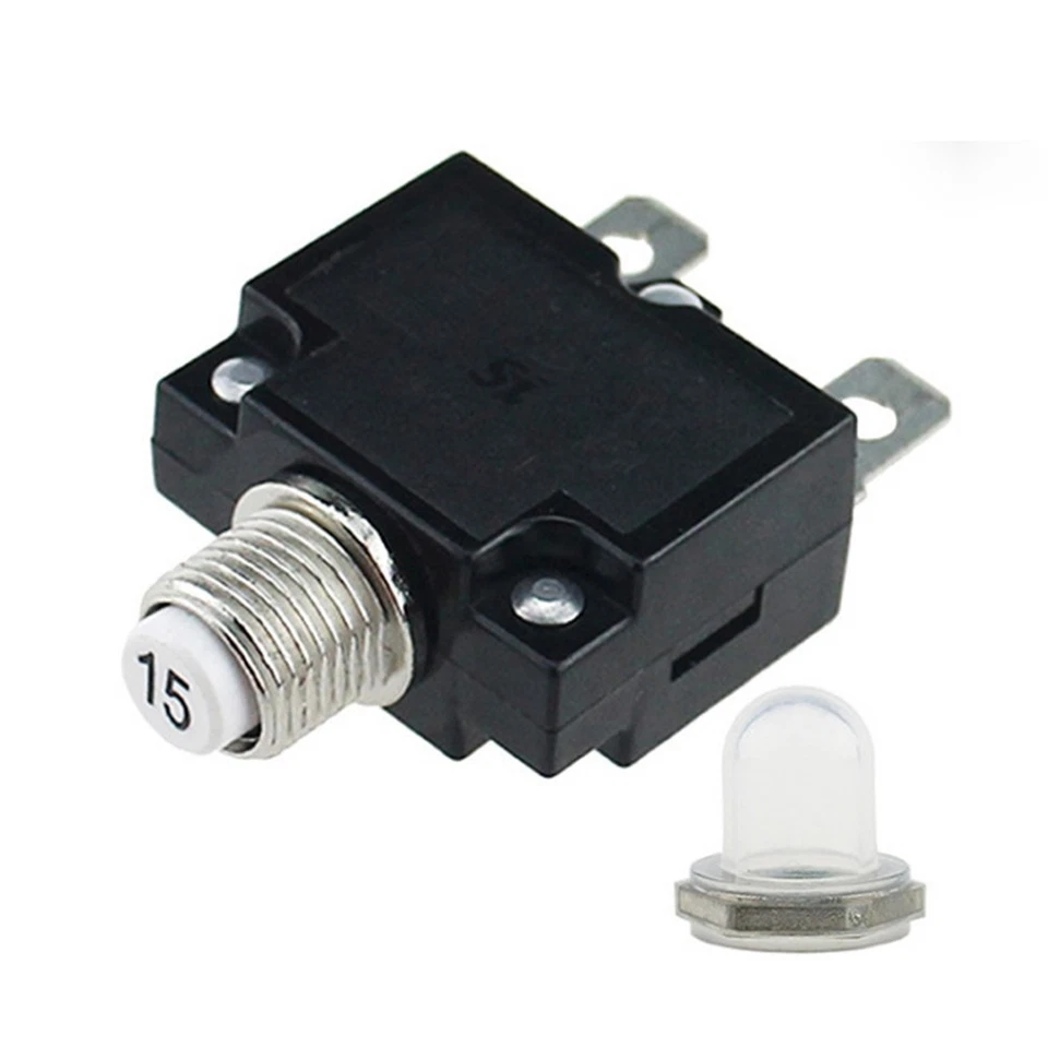 Thermal Circuit AC DC 15A Boat Industrial Overcurrent Protection Panel Mounting - Image 1 of 4