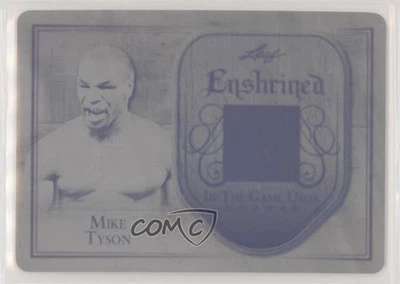 Placa de impresión Leaf ITG 2018 usada deportiva consagrada negra 1/1 Mike Tyson 7ut Foto 1 de 3