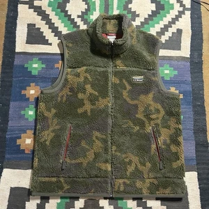 L.L.Bean Men's Mountain Pile Fleece Vest Camo Camouflage Sz XL - Picture 1 of 7